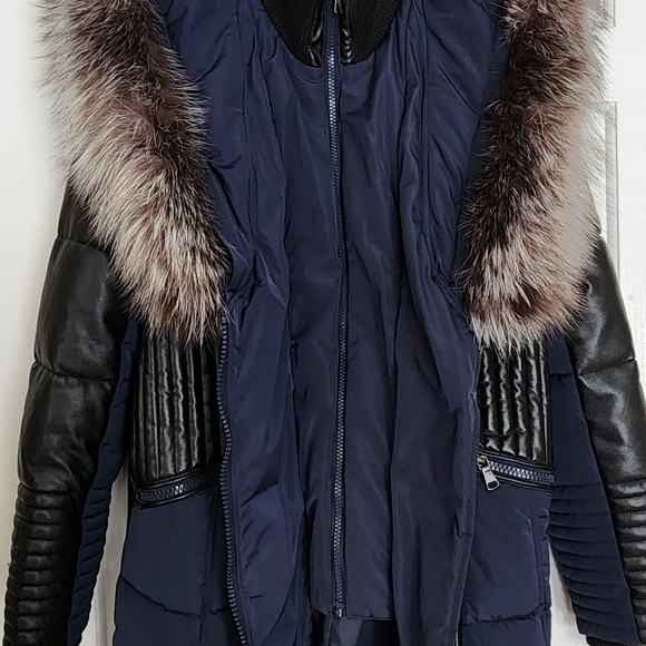 Real Fox Fur trim Winter Parka / jacket - Picture 4 of 6